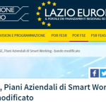 Smart working, i fondi della regione Lazio per i piani delle aziende