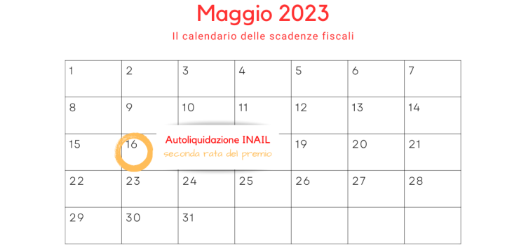 Autoliquidazione INAIL, in scadenza il 16 maggio la seconda rata del premio