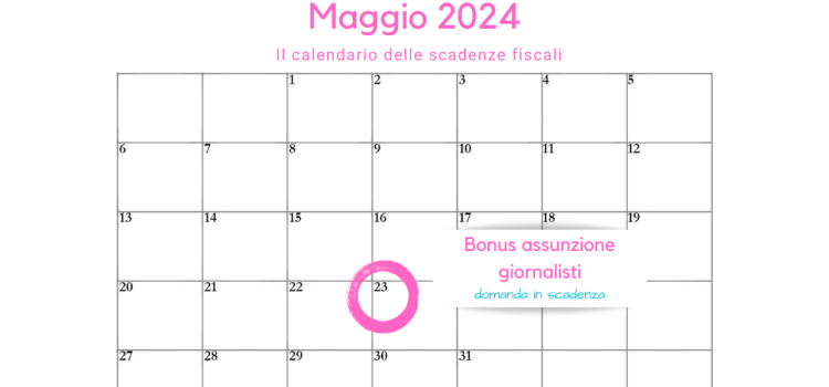 Bonus assunzione giornalisti: domanda in scadenza domani, 23 maggio 2024