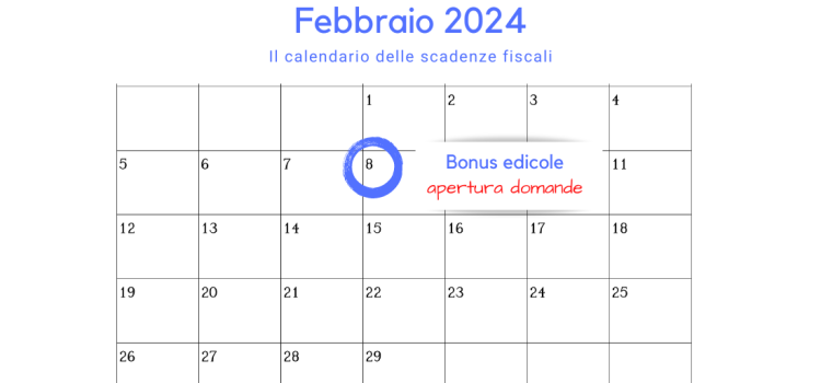Bonus edicole: via alle domande da oggi 8 febbraio 2024 
