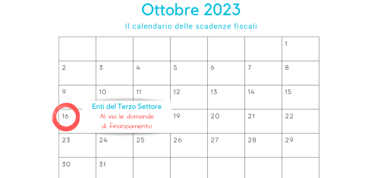 Enti del Terzo Settore: domanda di finanziamento dal 16 ottobre