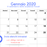Elenchi intrastat, scadenza invio: 27 gennaio 2020