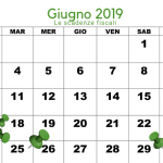 Scadenze fiscali giugno 2019: il calendario delle date da ricordare 