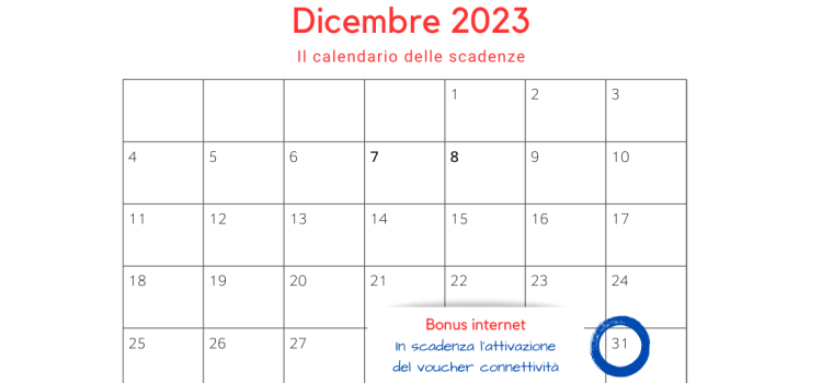Bonus internet: in scadenza il 31 dicembre l'attivazione del voucher