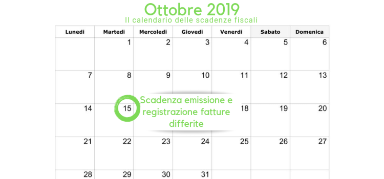 Fatture differite: scadenza emissione 15 ottobre 2019