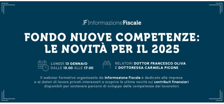 Fondo Nuove Competenze 2025: il punto sulle novità nel webinar del 13 gennaio 2025