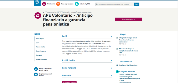Ape volontaria: requisiti, costi e domanda per la pensione anticipata