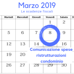 Comunicazione spese ristrutturazioni condominio: scadenza 8 marzo
