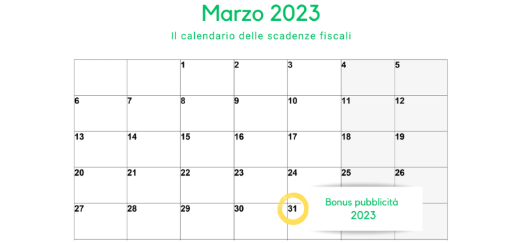 Bonus pubblicità 2023: domanda in scadenza il 31 marzo