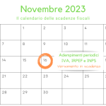 Adempimenti periodici IVA, IRPEF e INPS: la scadenza il 16 novembre 2023