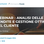 Analisi delle vendite, budget e come gestire la clientela: una panoramica nel webinar del 15 maggio