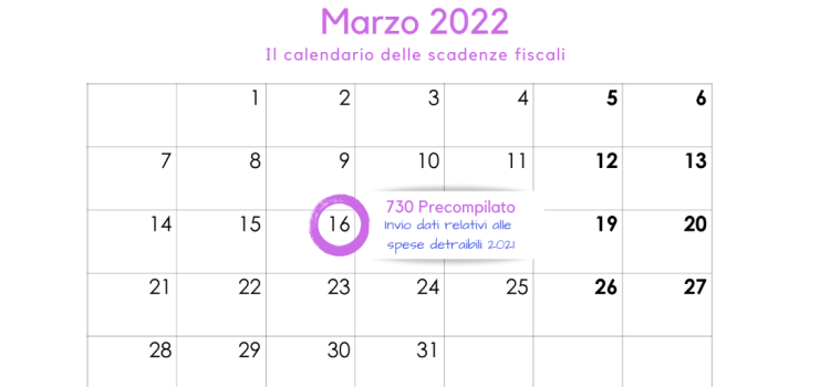 Modello 730 precompilato, il 16 marzo 2022 la scadenza per l'invio delle spese detraibili 