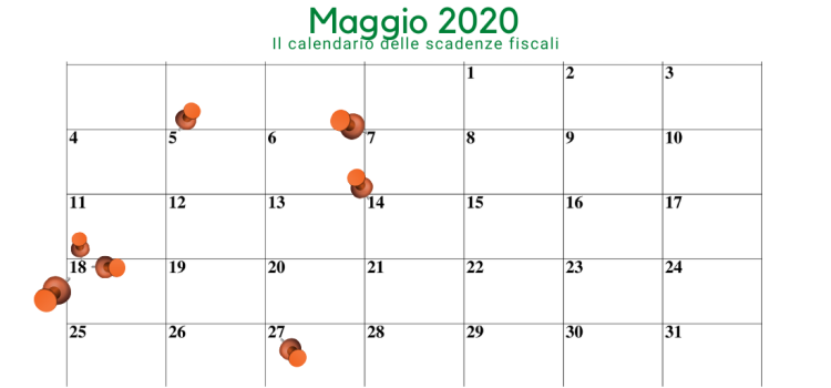 Scadenze fiscali maggio 2020, con il coronavirus calendario meno fitto