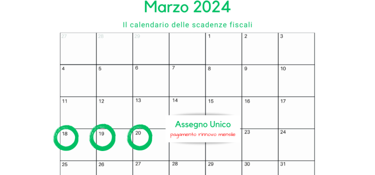 Assegno Unico: chi riceverà il pagamento il 18, 19 e 20 marzo 2024 