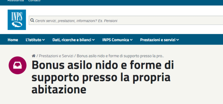 Bonus asilo nido, scadenza invio documentazione: 1° aprile 2020
