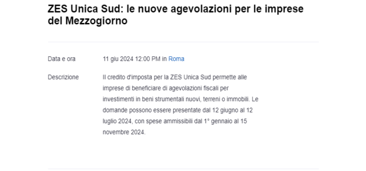Come ottenere l'agevolazione ZES Unica Sud: il punto nel webinar dell'11 giugno