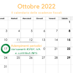 Adempimenti periodici IVA, IRPEF e INPS: la scadenza del 17 ottobre 2022