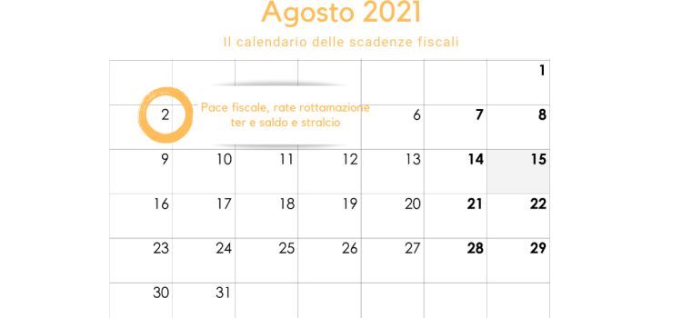 Pace fiscale, la scadenza delle rate della rottamazione ter e del saldo e stralcio: 2 agosto 2021