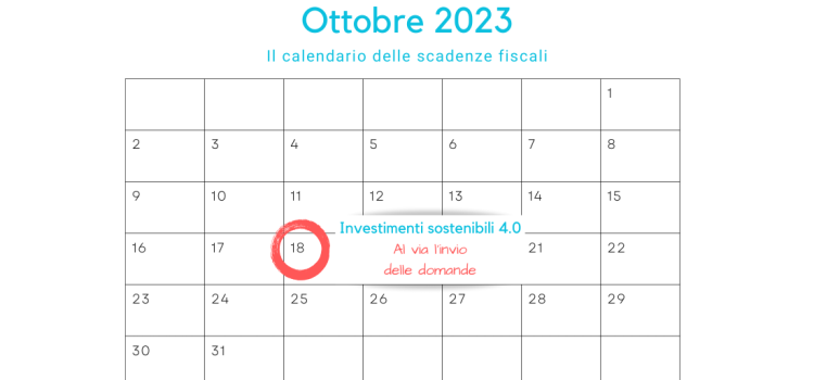 Investimenti sostenibili 4.0: invio della domanda di agevolazione dal 18 ottobre