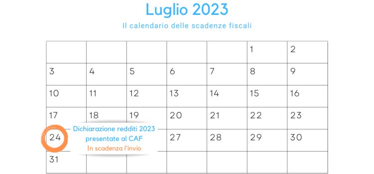 Invio delle dichiarazioni presentate al CAF o al professionista: la scadenza il 24 luglio 2023