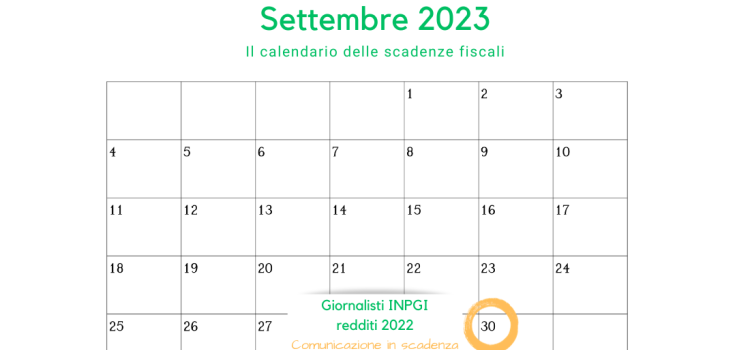 Comunicazione redditi 2022 giornalisti INPGI: la scadenza del 30 settembre