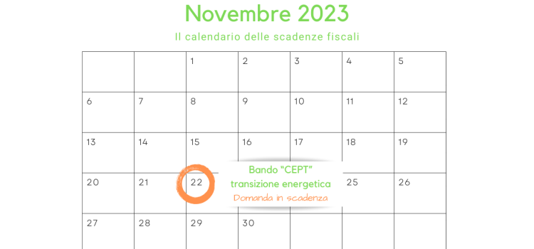 Bando "CEPT" transizione energetica: domanda in scadenza il 22 novembre