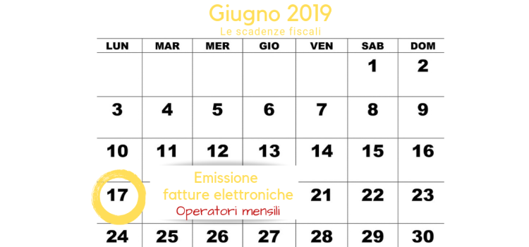 Scadenza fatture elettroniche maggio: emissione entro il 17 giugno 