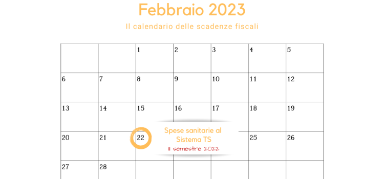 Trasmissione spese sanitarie al sistema TS, scadenza della proroga il 22 febbraio 2023