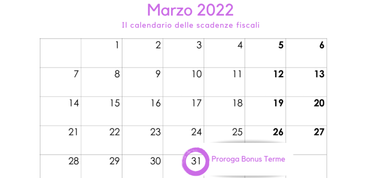 Bonus terme, utilizzo anche dopo la scadenza del 31 marzo 2022
