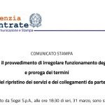 Bonus pubblicità e cessione del credito tra le scadenze prorogate per il malfunzionamento AdE