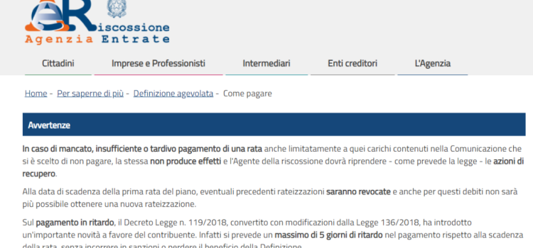 Saldo e stralcio e rottamazione ter: tolleranza di 5 giorni oltre la scadenza