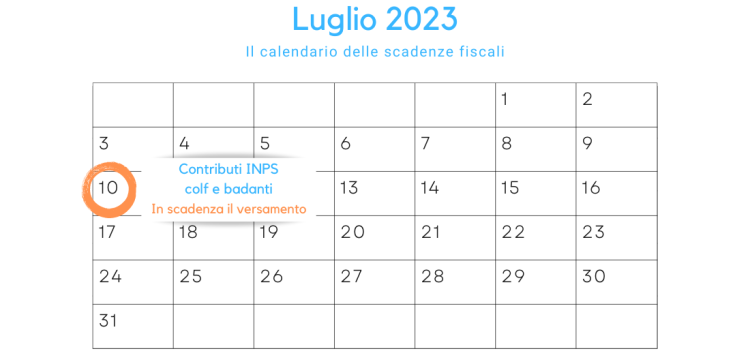 Contributi INPS colf e badanti: la scadenza il 10 luglio 2023