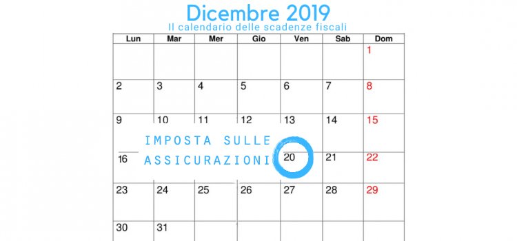 Imprese assicurative: imposta su premi e accessori di novembre 2019