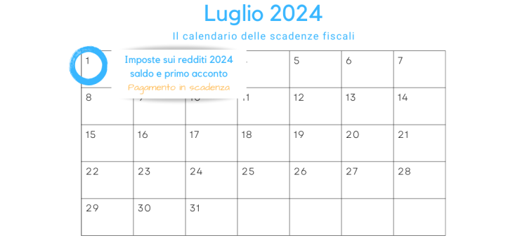Dichiarazione dei redditi: saldo e primo acconto in scadenza il 1° luglio 2024