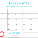 Modello 770/2023: il 31 ottobre la scadenza dell'invio