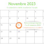 Bonus energia imprese 1° e 2° trimestre 2023: compensazione in scadenza il 16 novembre