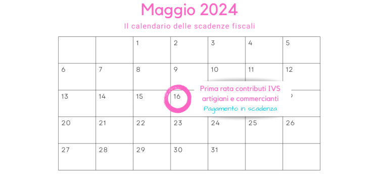 Contributi IVS artigiani e commercianti: prima rata in scadenza il 16 maggio