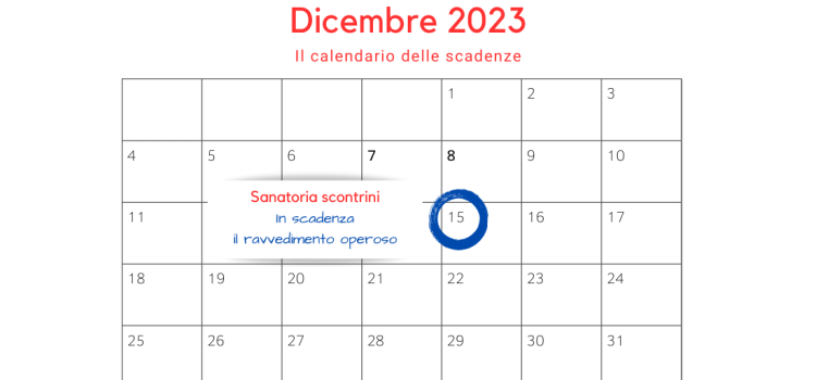 Sanatoria scontrini: in scadenza il 15 dicembre il ravvedimento