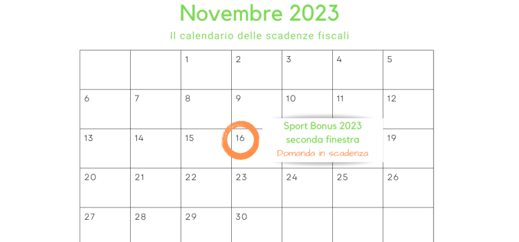 Sport Bonus 2023: in scadenza il 16 novembre 2023 la seconda finestra