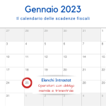 Elenchi Intrastat: scadenza per l'invio il 25 gennaio 2023