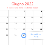 Bonus idrico MITE 2022: il 30 giugno la scadenza delle domande