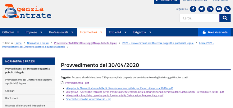 Modello 730/2020 precompilato, accesso dal 5 maggio: le istruzioni