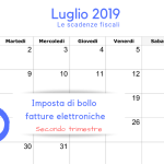 Imposta di bollo fatture elettroniche secondo trimestre, scadenza 22 luglio
