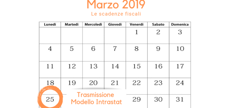 Scadenza modello Intrastat, fissata al 25 marzo per gli operatori mensili