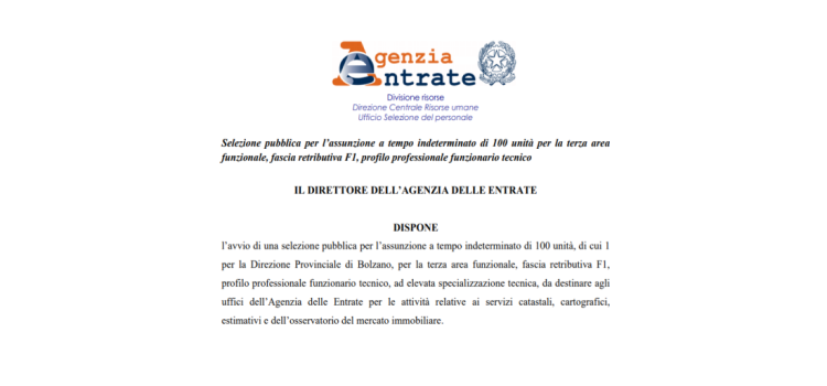 Concorso Agenzia delle entrate 2022, nuove assunzioni: scadenza delle domande l'11 aprile