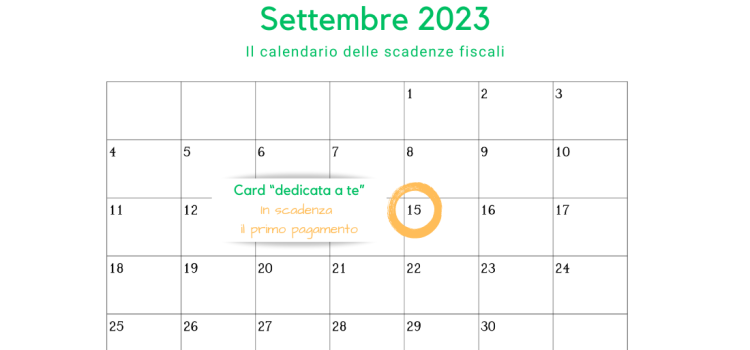 Card dedicata a te: la scadenza del primo pagamento il 15 settembre