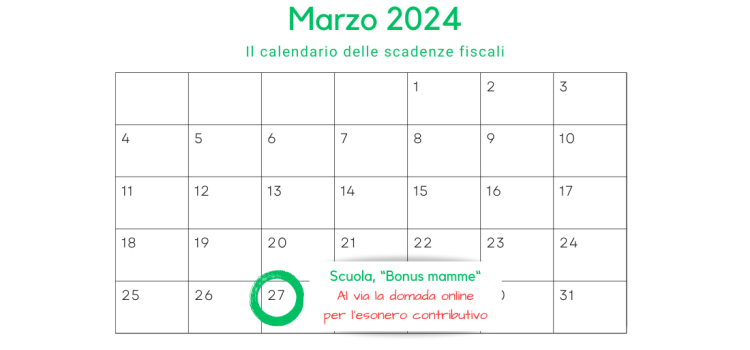 Scuola, bonus mamme: da ieri 27 marzo la domanda online per l'esonero contributivo