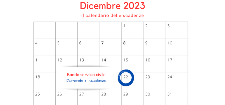 Bando servizio civile: domanda in scadenza il 22 dicembre