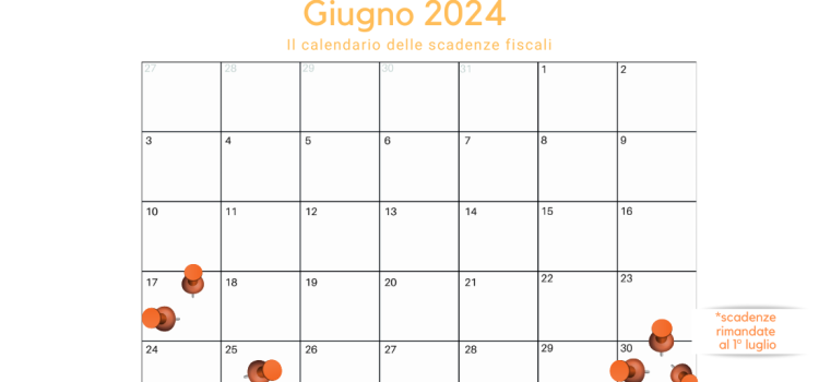 Scadenze fiscali giugno 2024: entro il mese versamento acconto IMU e dichiarazione dei redditi