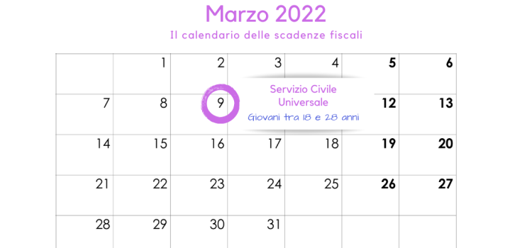 Servizio Civile Universale: scadenza delle domande il 9 marzo 2022